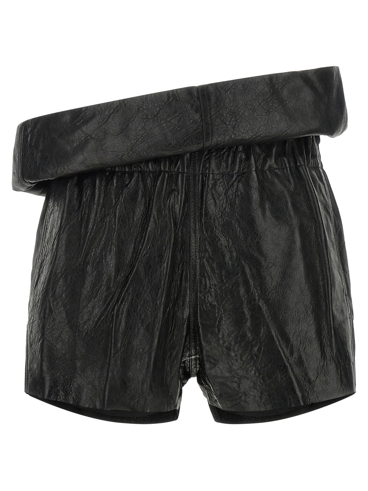 Rick Owens Shorts aus Leder in Schwarz