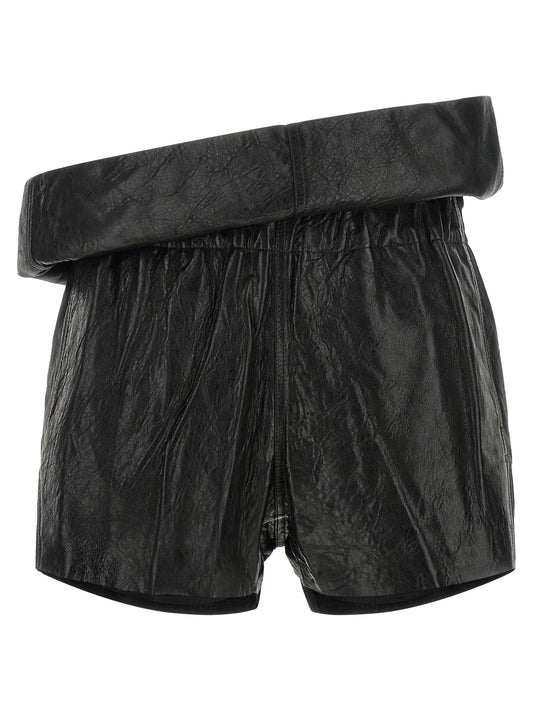 Rick Owens Shorts aus Leder in Schwarz – Ansicht 1 | Arca Lucia