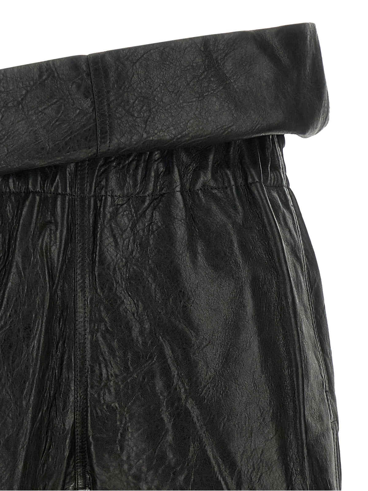 Rick Owens Shorts aus Leder in Schwarz