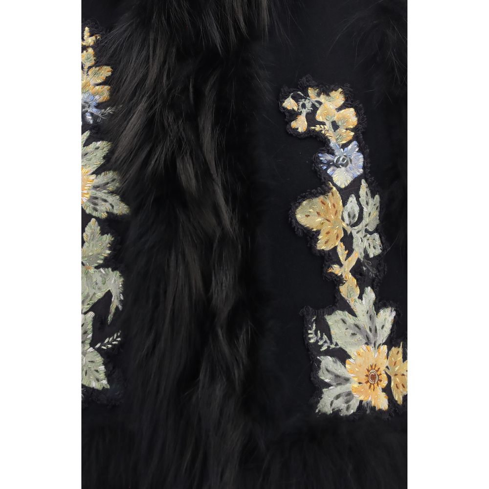 Fendi Jacke aus Wolle in Schwarz