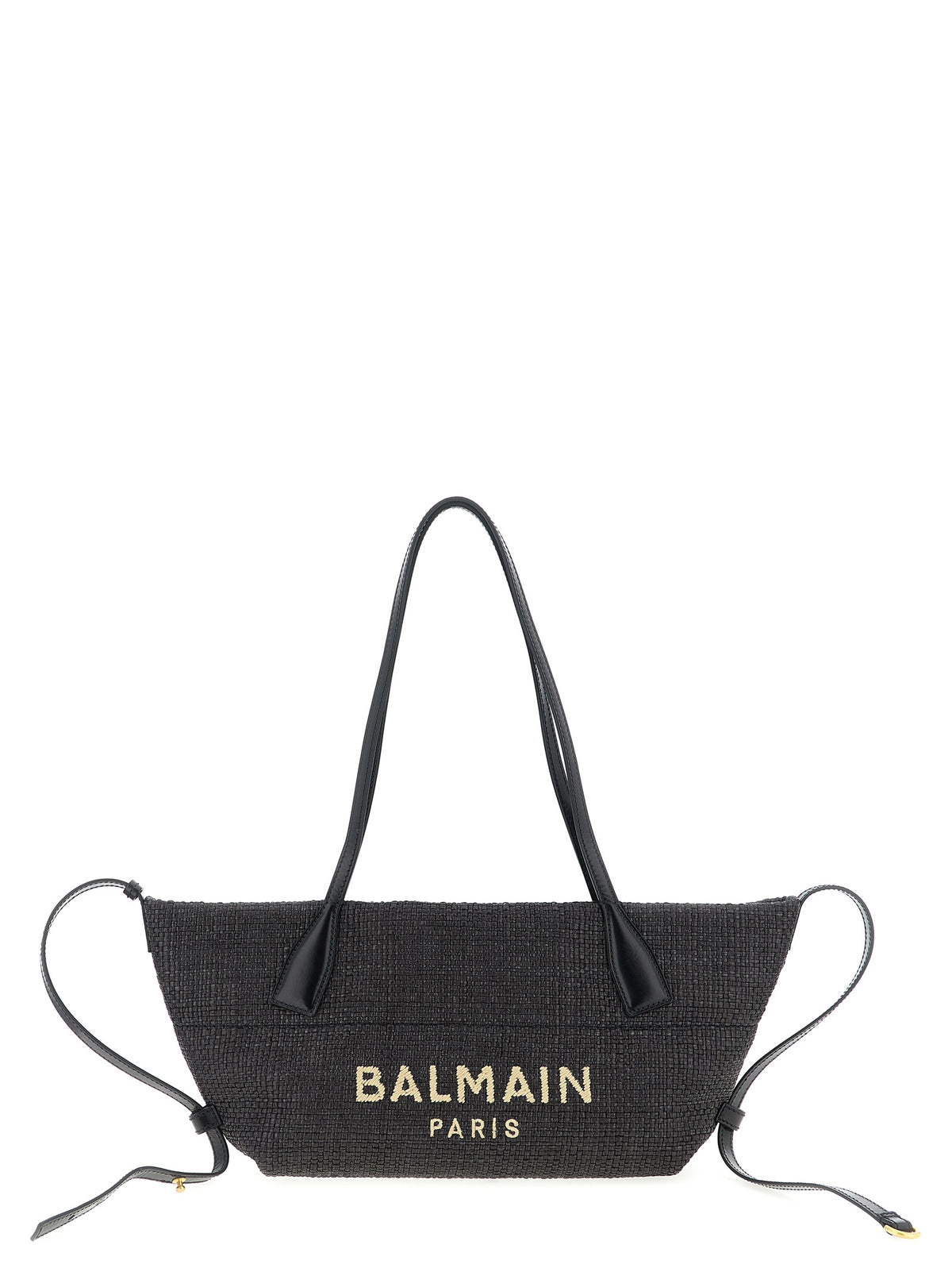 Balmain Tote Bag aus Leder in Schwarz