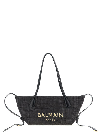 Balmain Tote Bag aus Leder in Schwarz