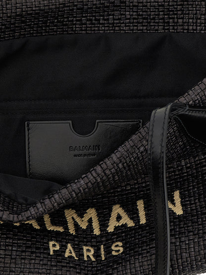 Balmain Tote Bag aus Leder in Schwarz