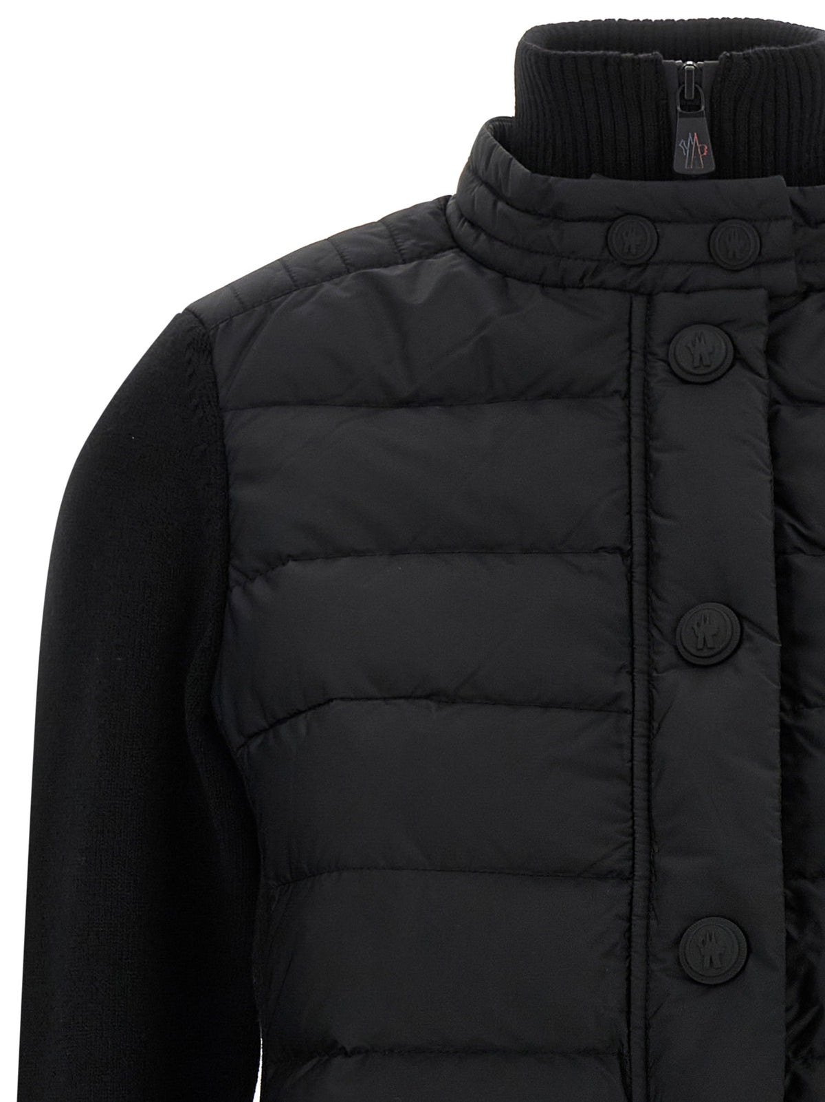 Moncler Grenoble Schwarzer Cardigan aus Polyamid – Produktansicht 3 | Arca Lucia