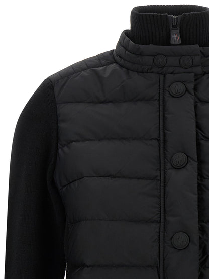 Moncler Grenoble Schwarzer Cardigan aus Polyamid – Produktansicht 3 | Arca Lucia