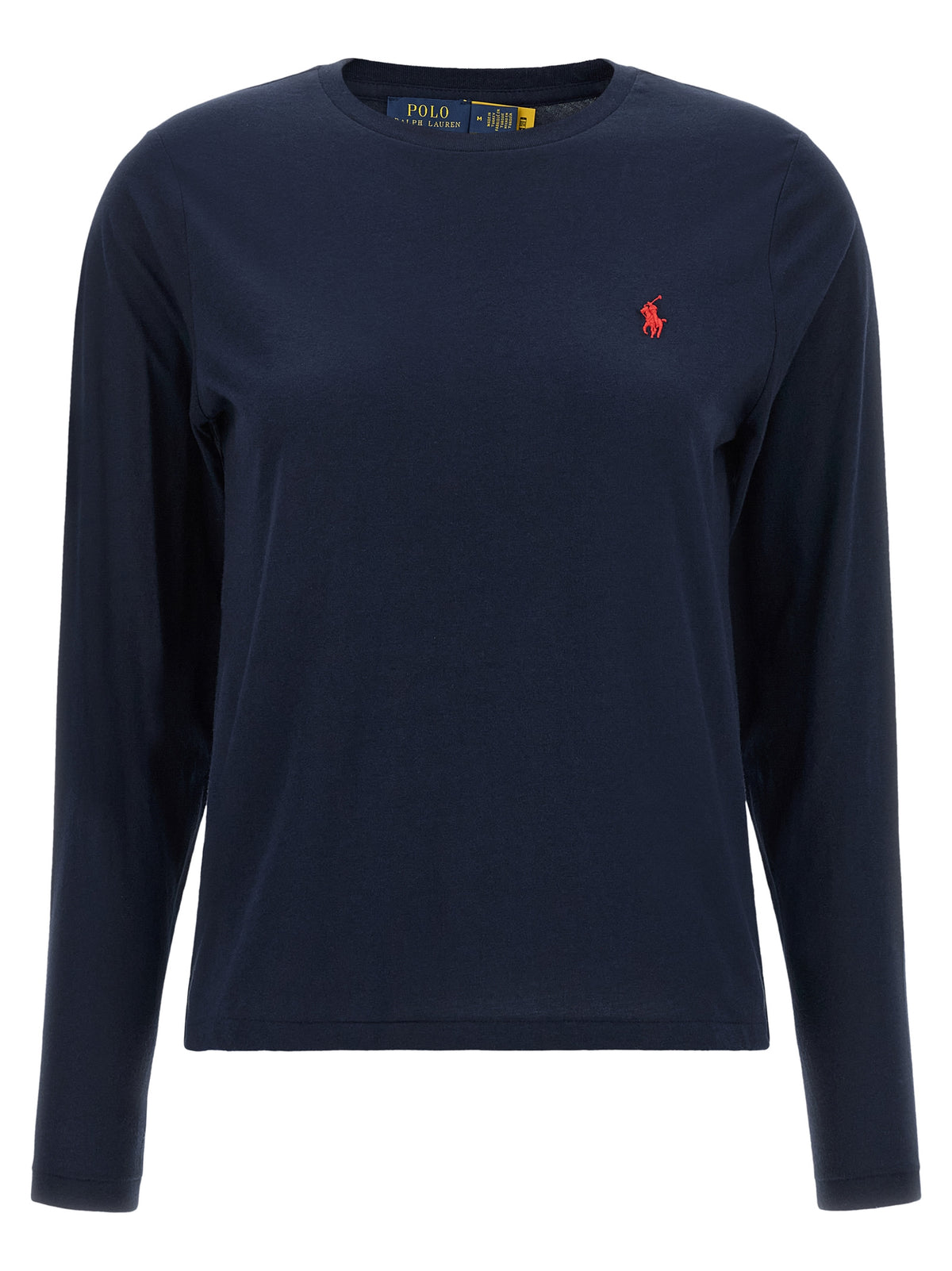 Polo Ralph Lauren Blaues Langarm-T-Shirt aus Baumwolle