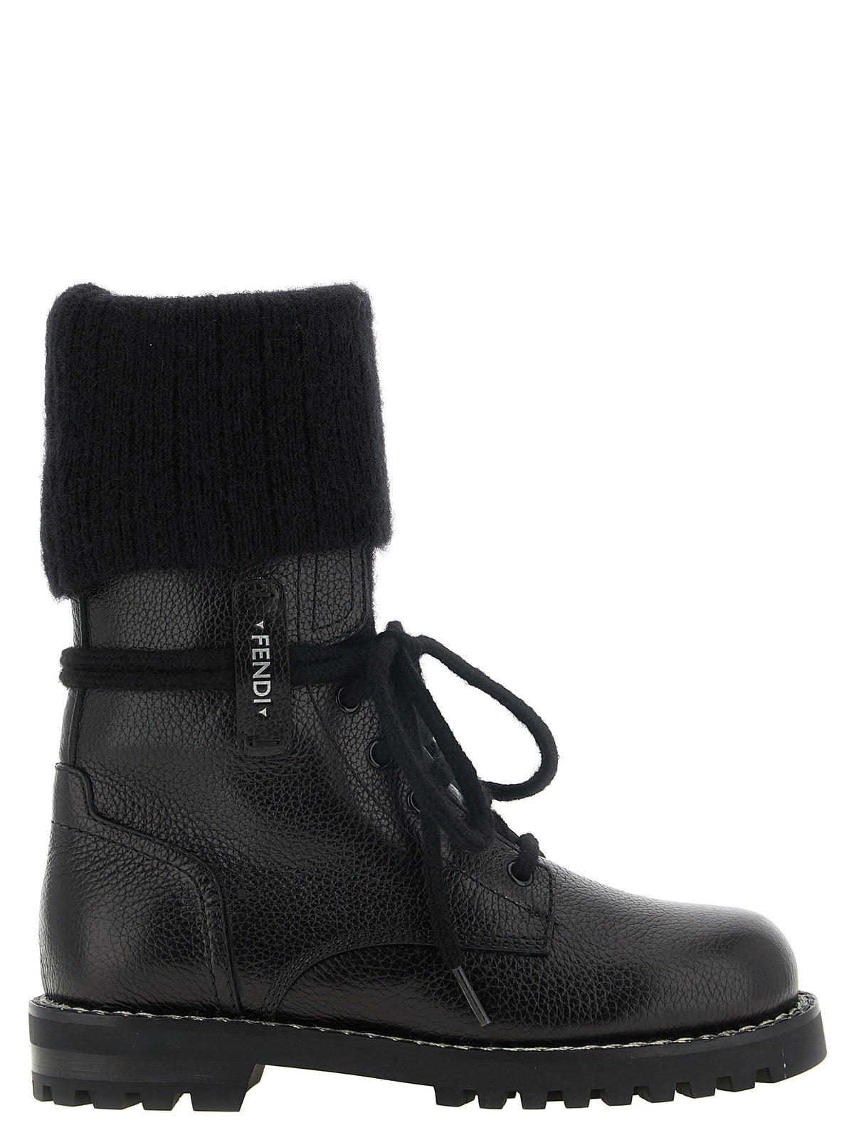 Fendi Stiefel aus Leder in Schwarz
