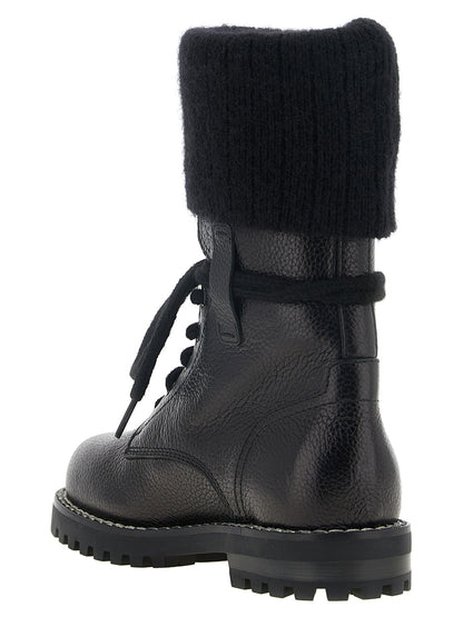 Fendi Stiefel aus Leder in Schwarz