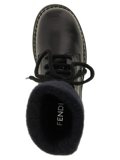Fendi Stiefel aus Leder in Schwarz