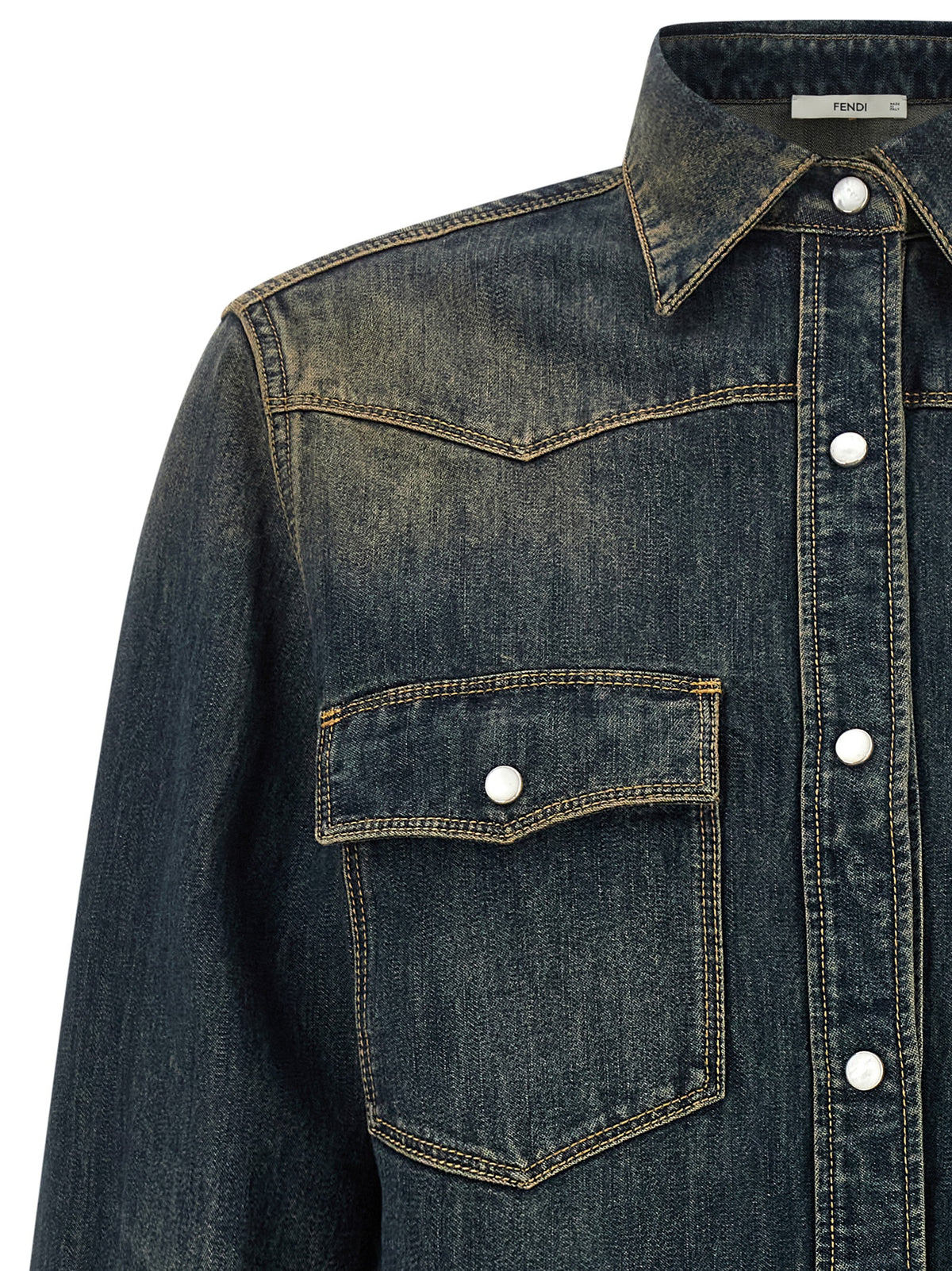 Fendi Bluse aus Baumwolle in Blau