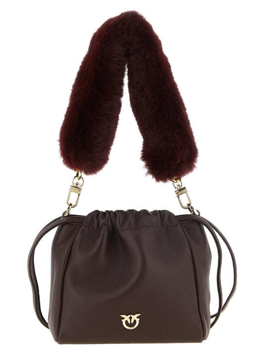 PINKO Schultertasche aus bordeauxrotem Lammleder – Produktansicht 1 | Arca Lucia