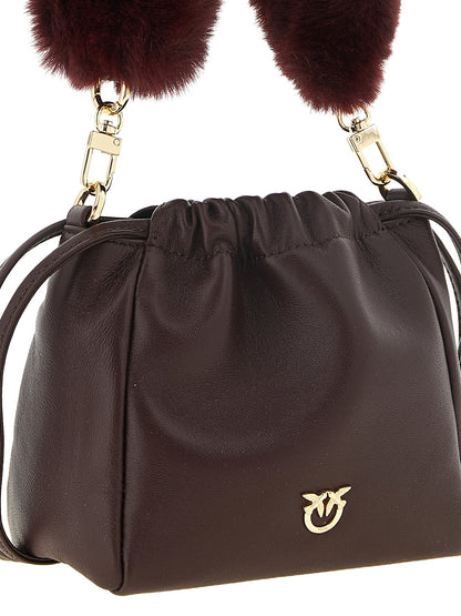 PINKO Schultertasche aus bordeauxrotem Lammleder – Produktansicht 3 | Arca Lucia