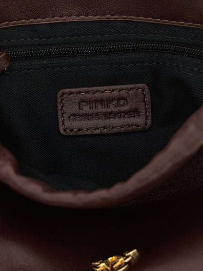 PINKO Schultertasche aus bordeauxrotem Lammleder – Produktansicht 4 | Arca Lucia