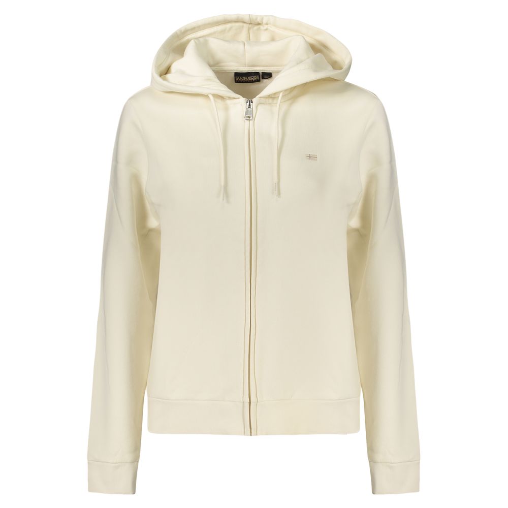 Napapijri Weißer Baumwoll-Zip-Hoodie