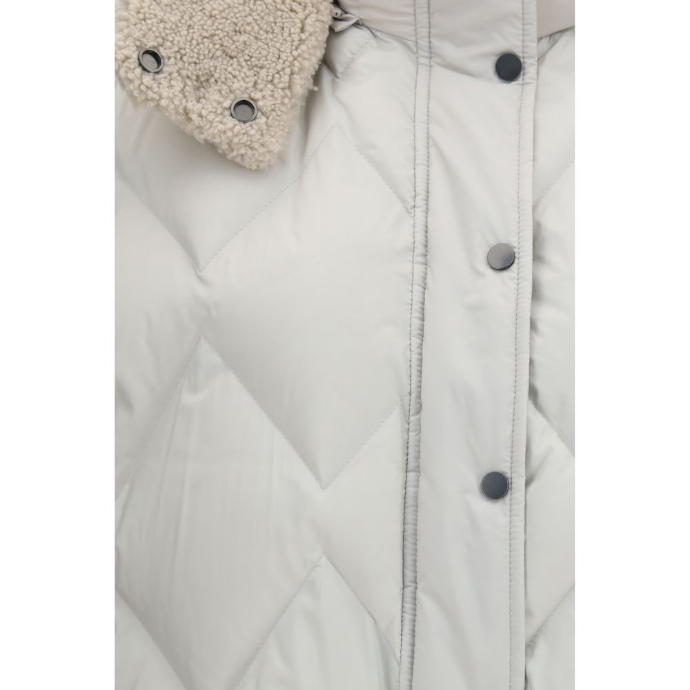 Brunello Cucinelli Jacke aus Polyester in Grau