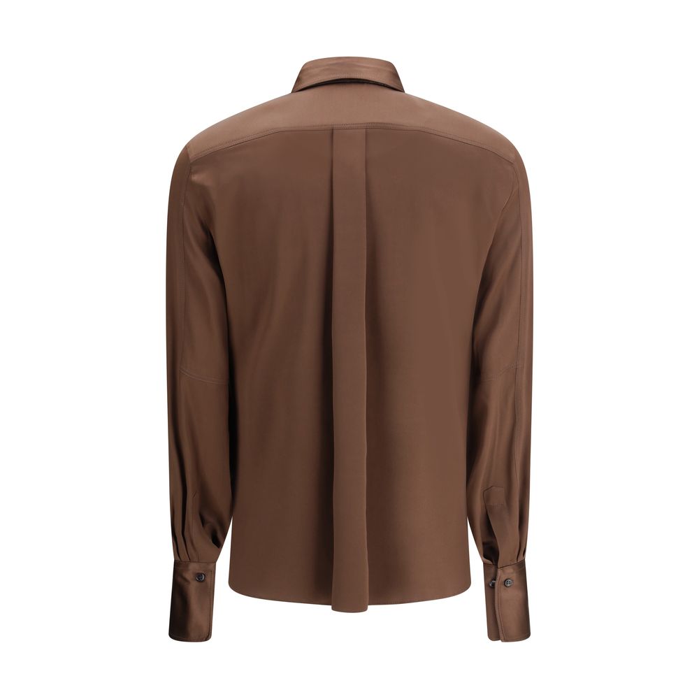 Brunello Cucinelli Kleid aus Stoff in Braun