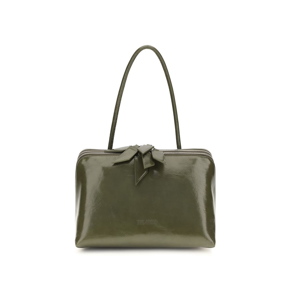 The Attico Schultertasche aus Lackleder