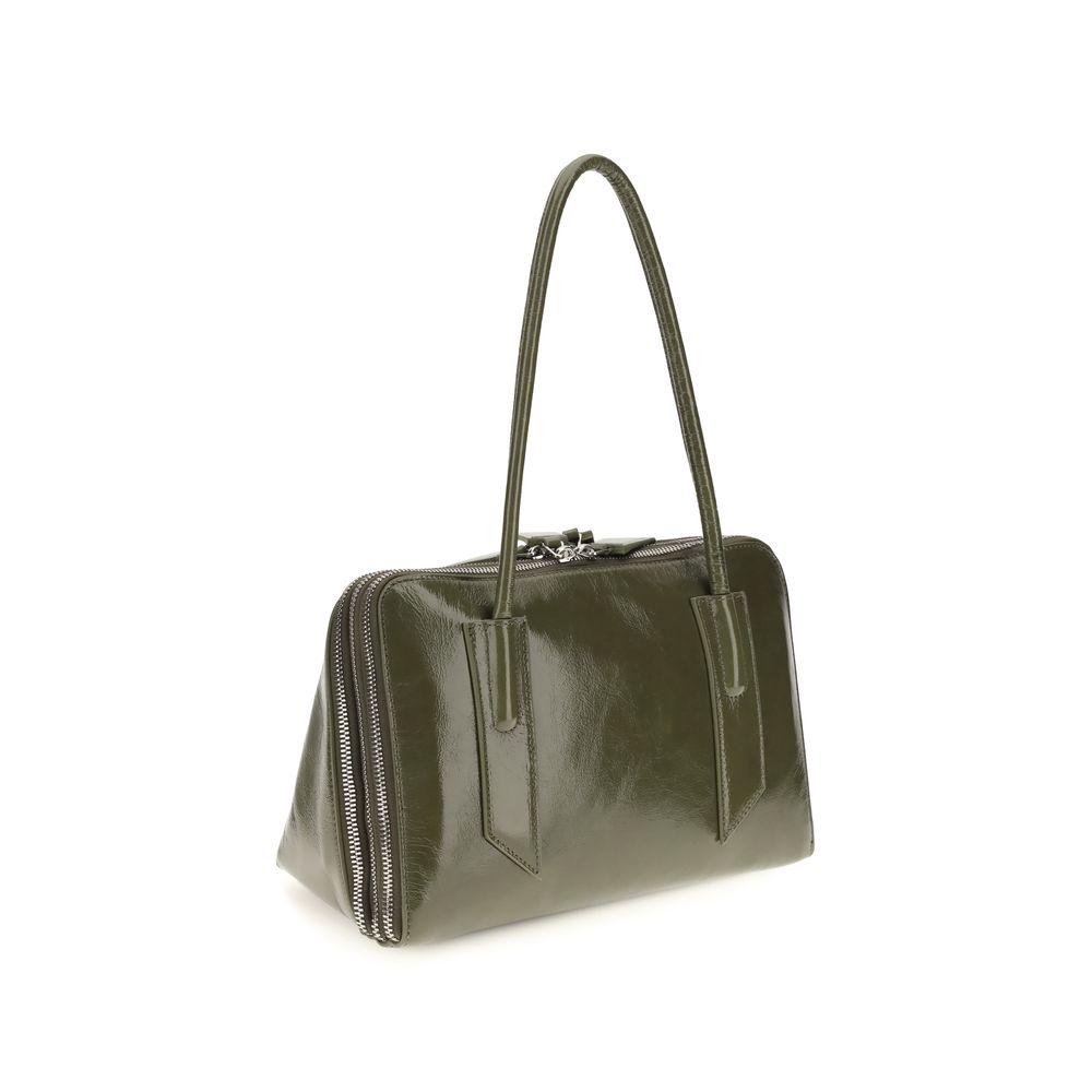 The Attico Schultertasche aus Lackleder