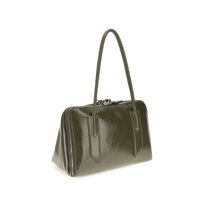 The Attico Schultertasche aus Lackleder