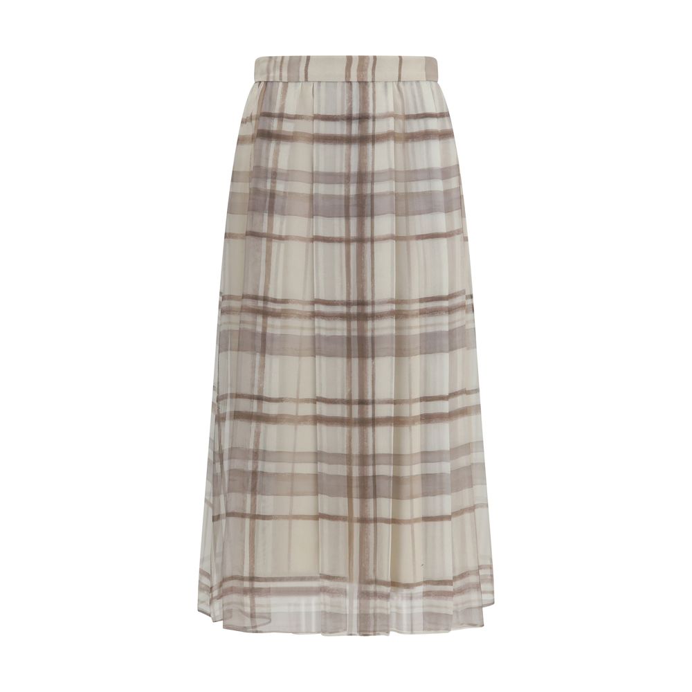 Brunello Cucinelli Rock aus Seide in Beige