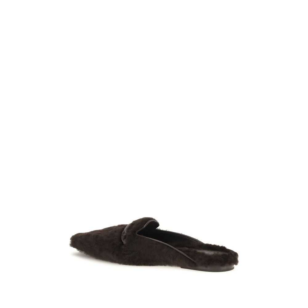 Brunello Cucinelli Ballerinas aus Leder in Braun