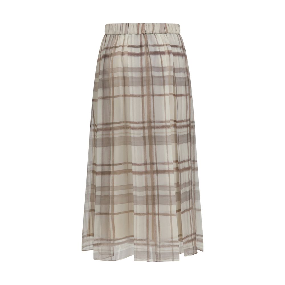 Brunello Cucinelli Rock aus Seide in Beige