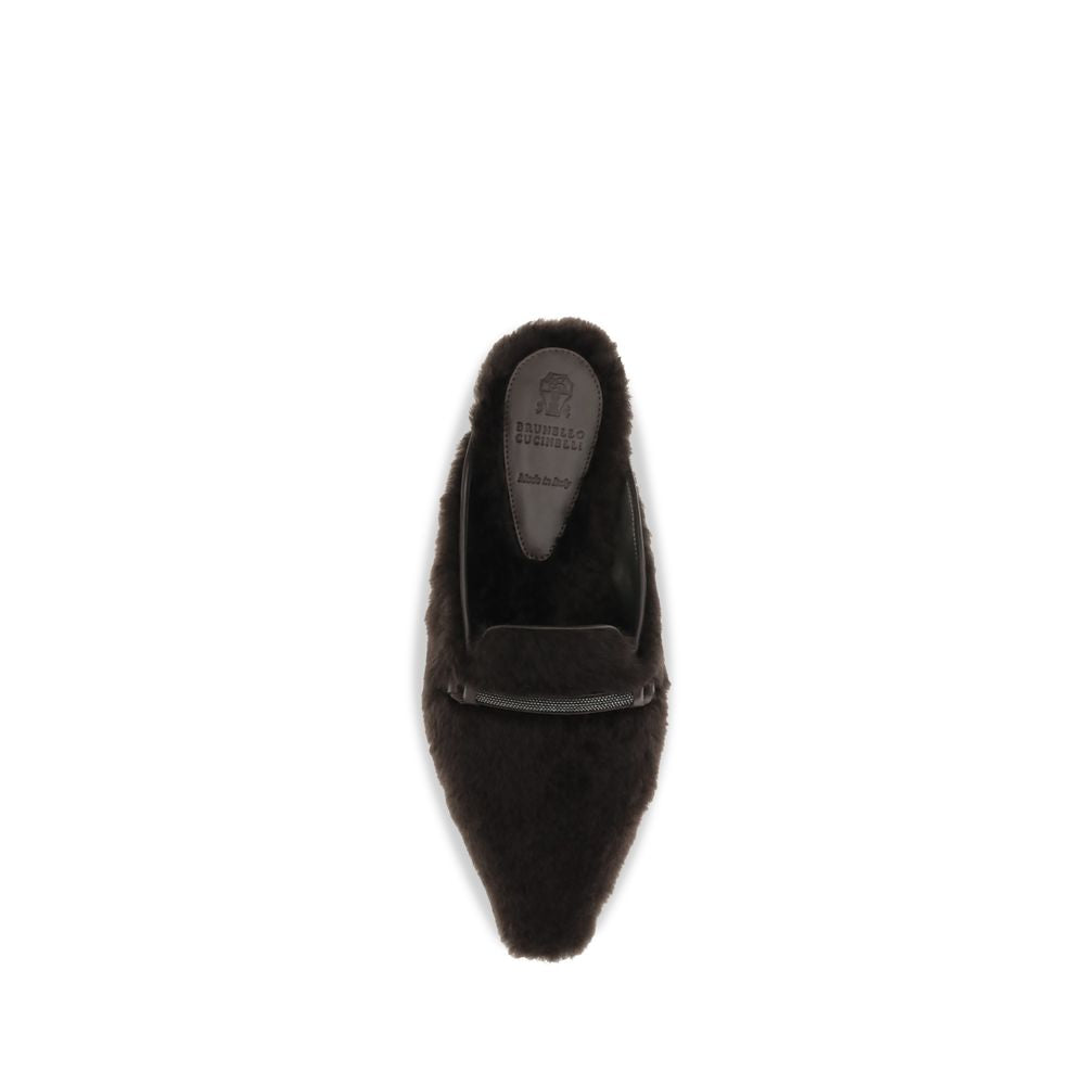 Brunello Cucinelli Ballerinas aus Leder in Braun