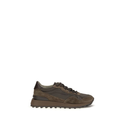 Brunello Cucinelli Sneaker aus Wildleder in Braun