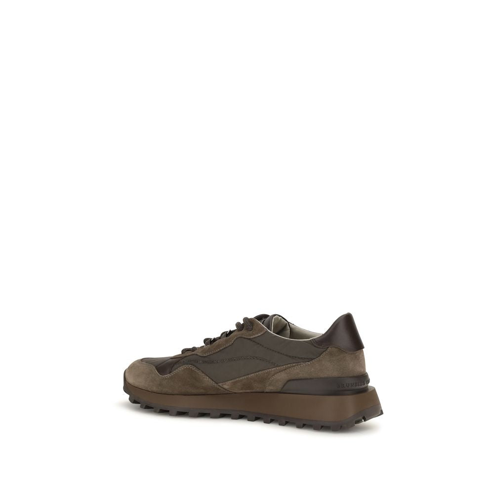 Brunello Cucinelli Sneaker aus Wildleder in Braun