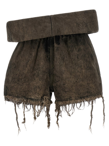 Rick Owens Shorts aus Baumwolle in Grau