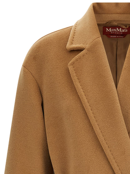 Max Mara Mantel aus Wolle in Beige