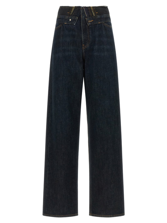 MM6 Maison Margiela Jeans aus Baumwolle in Dunkelblau