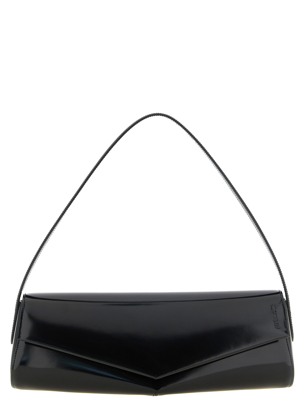 Jil Sander Schultertasche aus Leder in Schwarz