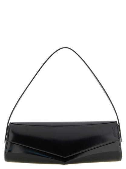 Jil Sander Schultertasche aus Leder in Schwarz