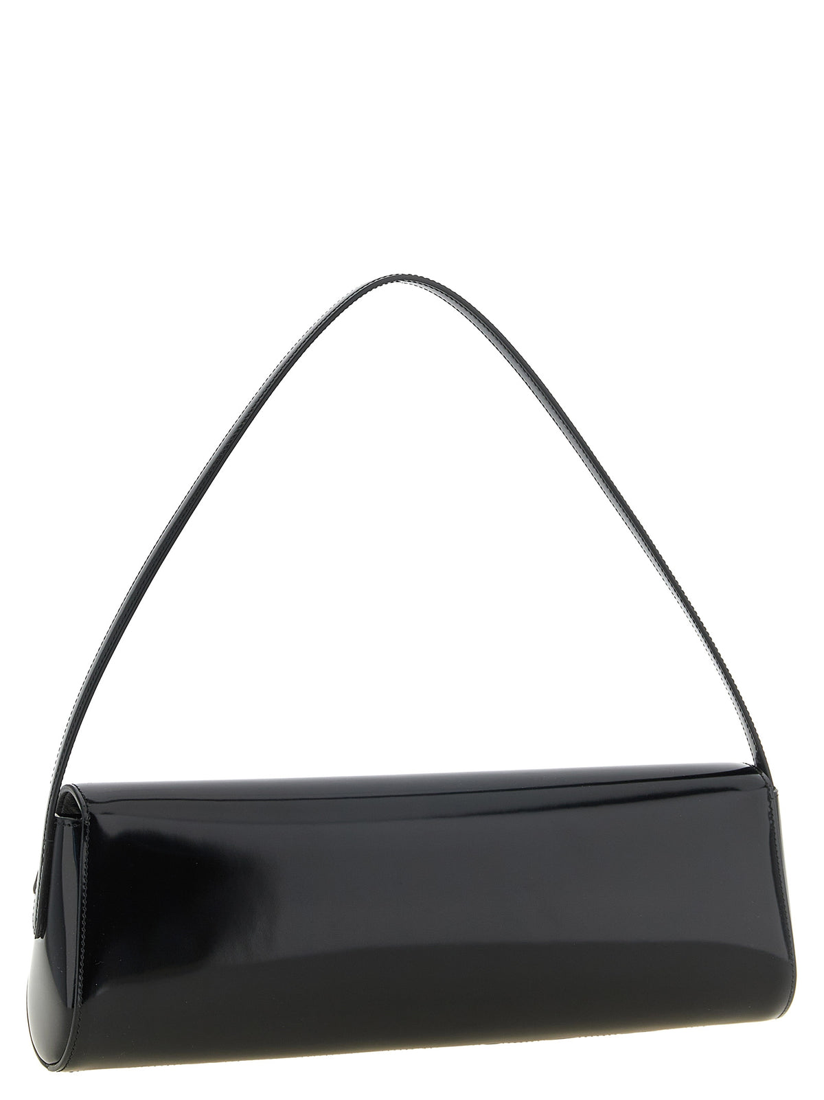 Jil Sander Schultertasche aus Leder in Schwarz