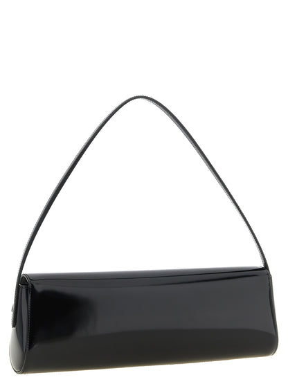 Jil Sander Schultertasche aus Leder in Schwarz