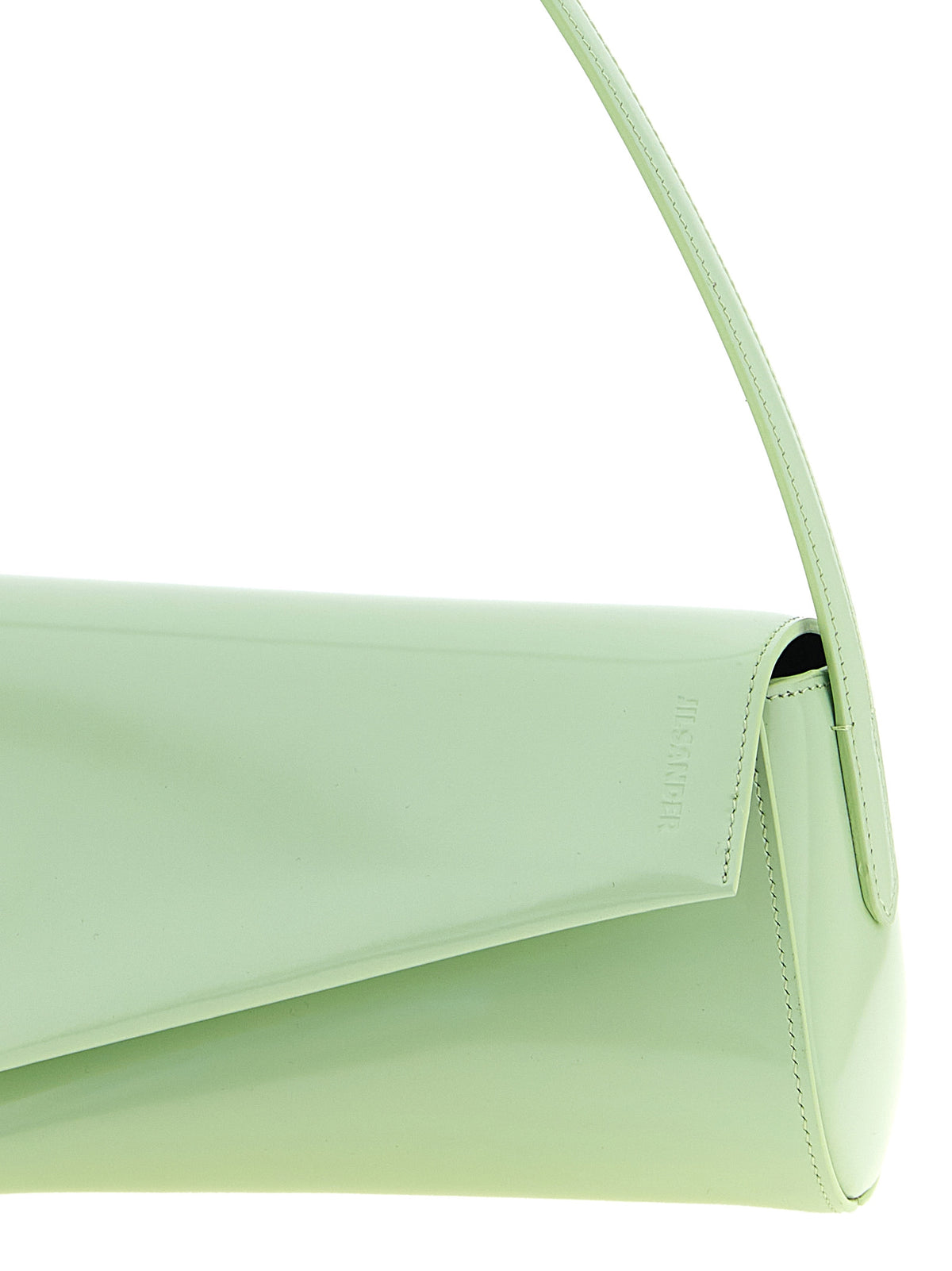 Jil Sander Schultertasche aus Leder in Grün