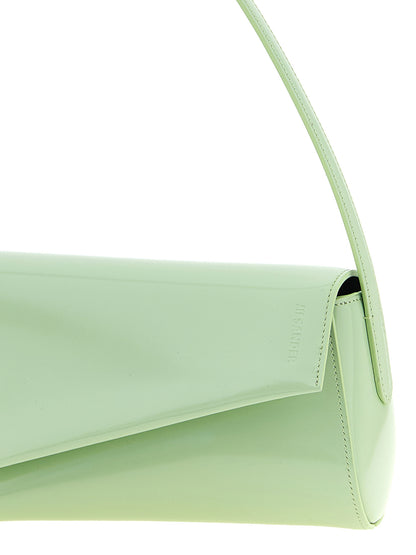 Jil Sander Schultertasche aus Leder in Grün
