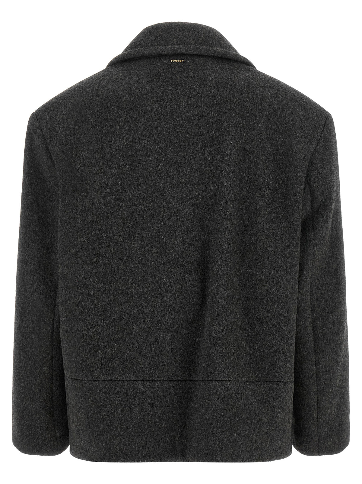 Twinset Mantel aus Wolle in Grau