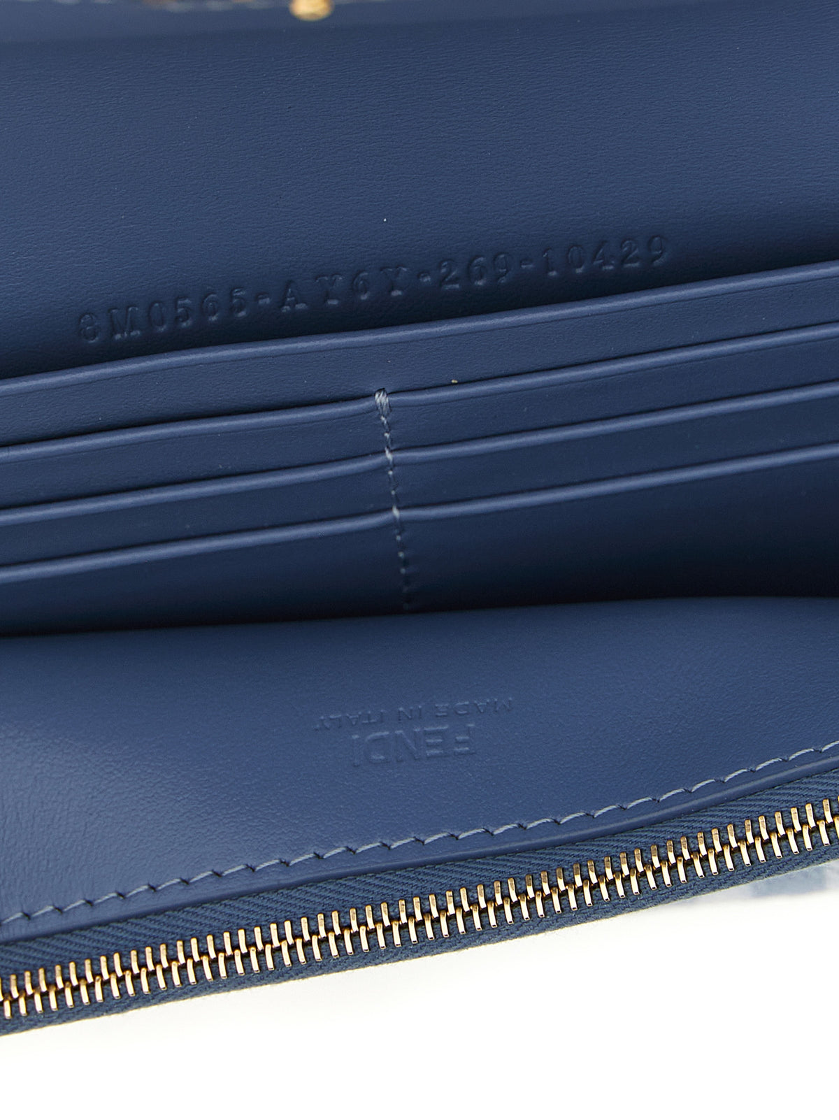 Fendi Kartenhalter aus Leder in Hellblau