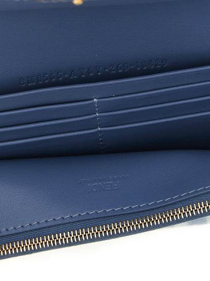Fendi Kartenhalter aus Leder in Hellblau