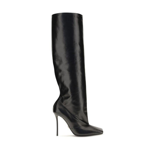Dolce & Gabbana Stiefel aus Leder in Schwarz