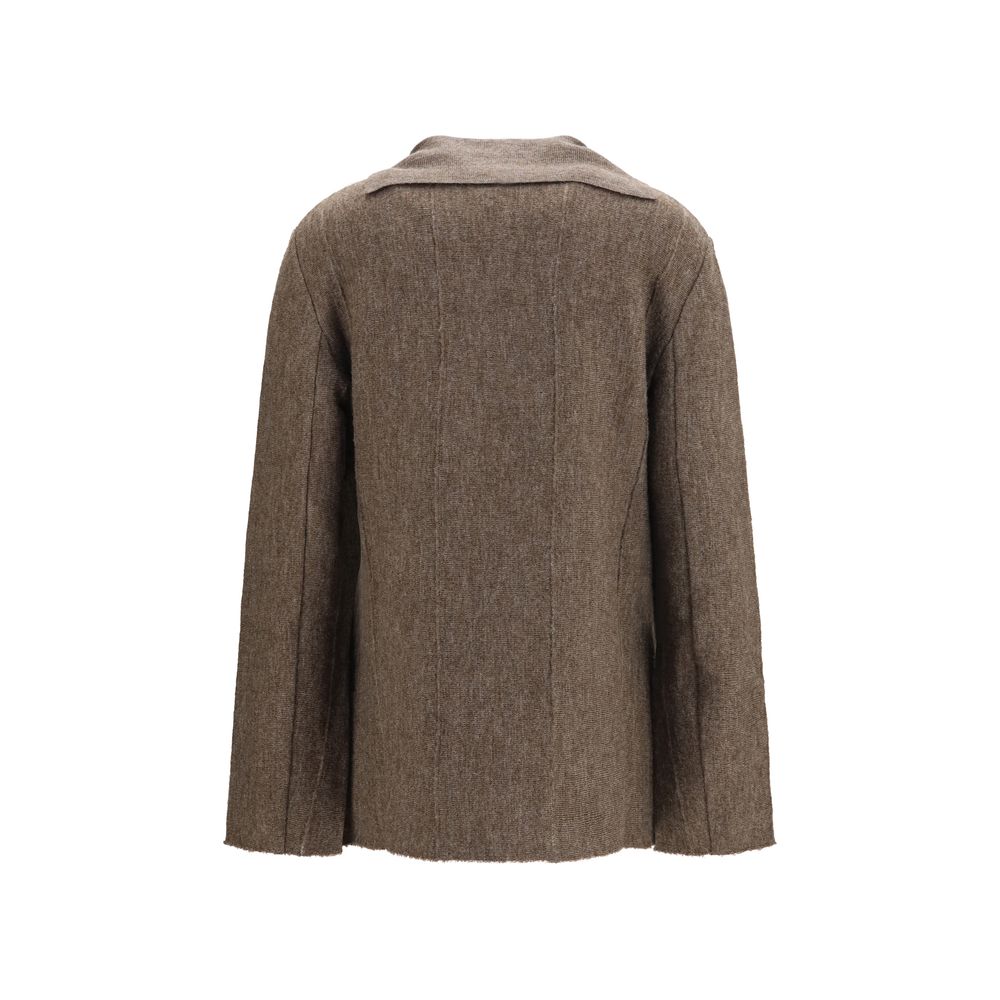 Giorgio Armani Jacke aus Leder in Braun