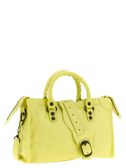 Balenciaga Handtasche aus Leder in Gelb