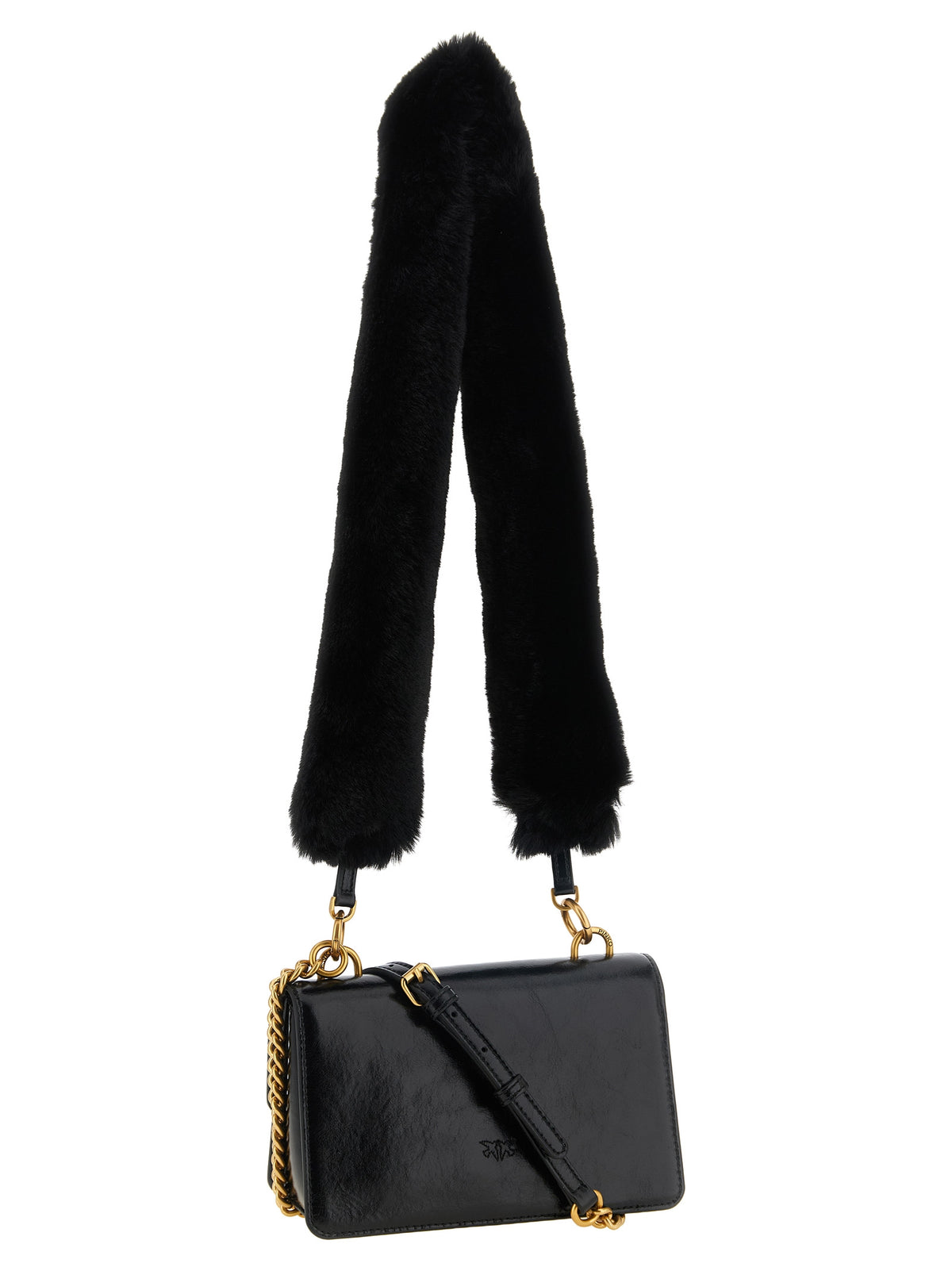PINKO Schwarze Kalbsleder-Schultertasche – Produktansicht 2 | Arca Lucia