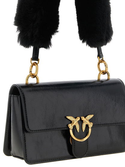 PINKO Schwarze Kalbsleder-Schultertasche – Produktansicht 3 | Arca Lucia