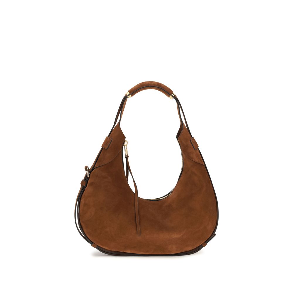 Moschino Schultertasche aus Wildleder in Braun