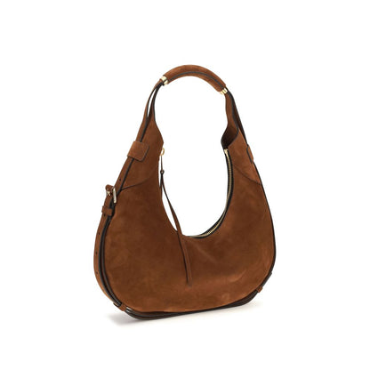Moschino Schultertasche aus Wildleder in Braun