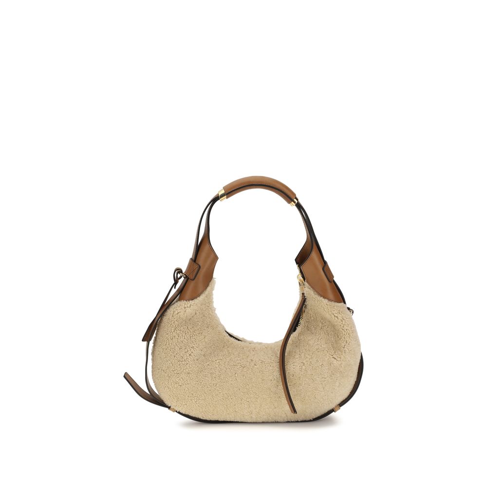 Moschino Schultertasche aus Leder in Beige