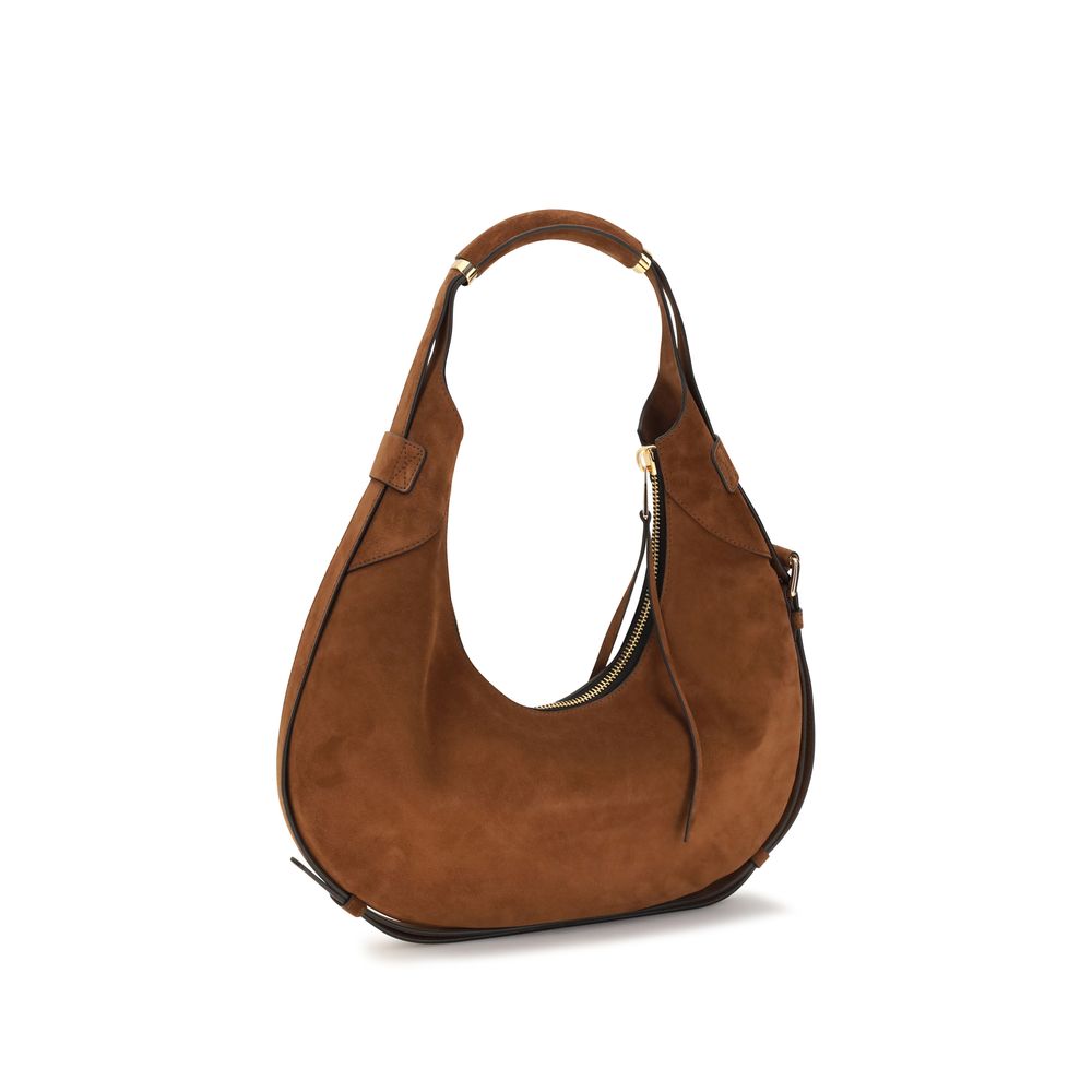 Moschino Schultertasche aus Wildleder in Braun
